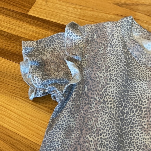 Chaser Girl’s Cheetah Print T-Shirt With Ruffled Sleeves Size 12 - Picture 5 of 8